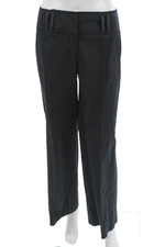 Elie Tahari Women Dress Pants Black Cotton Blend Size 4