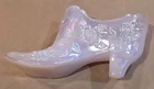 Vintage Fenton Art Glass Iridescent Opalescent Pink Slipper Shoe