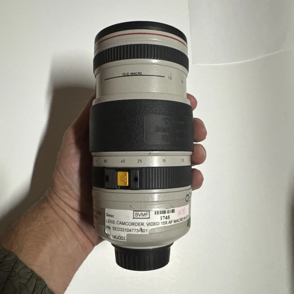 Video macro zoom genuino Canon CL 8-120mm 15x AF NASA usado! Foto 2 de 4