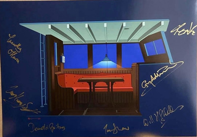 JAWS Shark Is Broken London Cast Autogramme Premium Foto Requisite Poster RAR