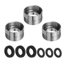 3Pcs Faucet Adapter Kit Male 0.85in to Female 0.75in Kitchen Sink 