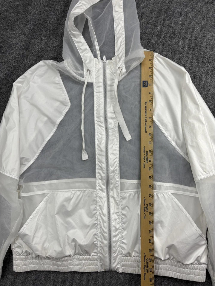 Chaqueta cortavientos Zella para mujer 2XL malla transparente con capucha ropa deportiva ligera Foto 2 de 4