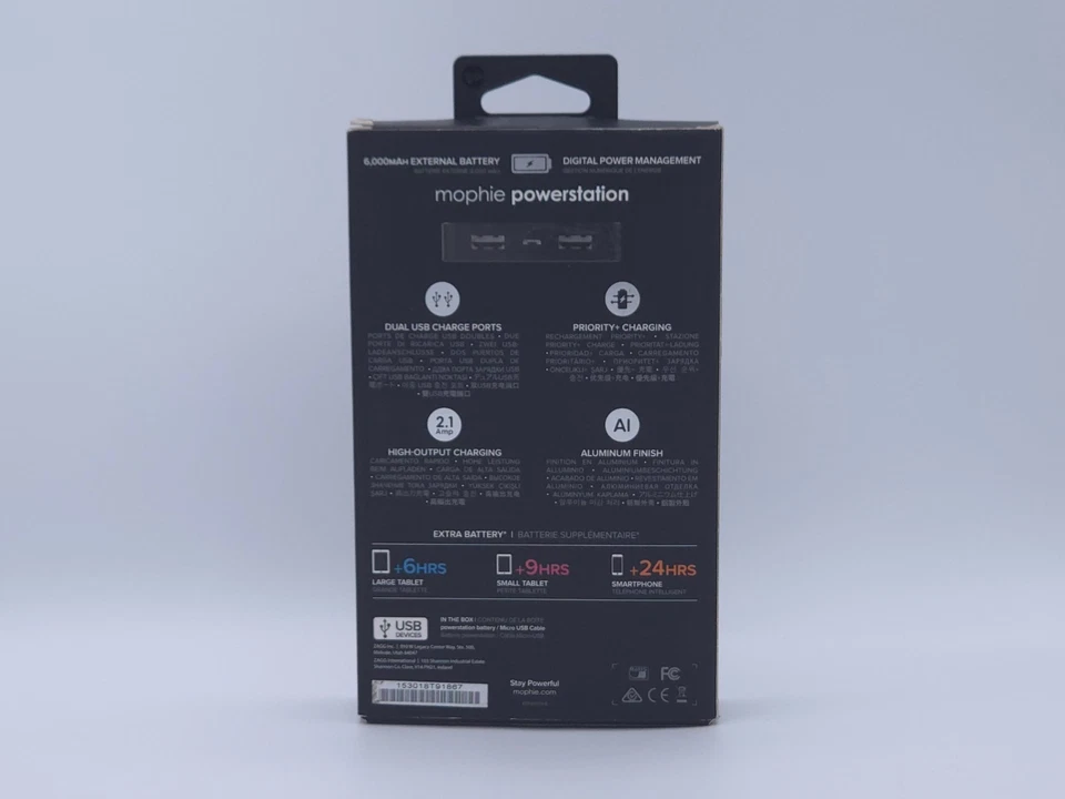 Mophie PowerStation 6.000mAh gerenciamento de energia digital +24 horas bateria extra HM7 - Imagem 3 de 4