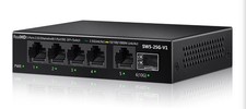 5 Port 2.5Gb Ethernet Switch Unmanaged Splitter 1x10G SFP Multigig Network