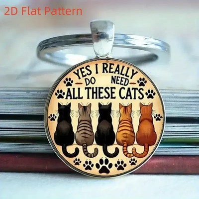 Ja, ich brauche diese Katzen wirklich handgefertigt modisch Schlüsselanhänger Handarbeit Geschenk