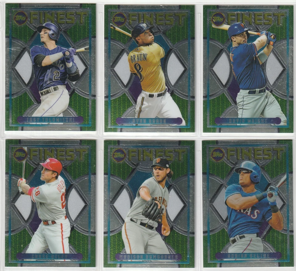 2015 TOPPS FINEST '95 FINEST UPICK KERSHAW FREEMAN PUJOLS BELTRE KEMP ORTIZ - Image 2 of 3