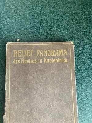 Relief Panorama des Rheines in Kupferdruck - Fold out map of the Rhine River