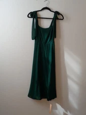 NWT Reformation Twilight Emerald Green Side Slit Midi Tank Holiday Dress 0P