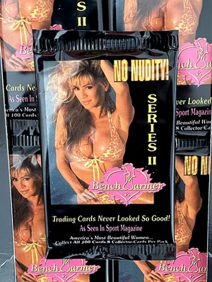 1994 BENCH WARMER (Series 2) PACK 8 Cards Refractive Etch?! ADULTS ONLY !!! OVP