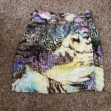 Xhilaration Womens Ruffle Skirt Elastic Waist Size Small Flowy Boho Style