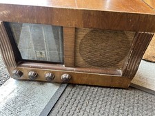 Etronic Art Deco Wooden Valve Radio 1930s Working Condition Vintage Retro Rare