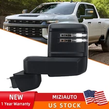 Driver Left Side Tow Mirror For Chevy Silverado GMC Sierra 2500 3500 2019-2024