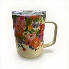 x Rifle Paper Co. Triple Insulated Coffee Mug with Lid and Handle, Garden Par...