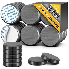 20 Pcs Round Craft Magnets with Adhesive