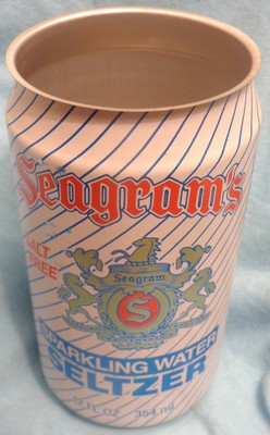 Seagram's Sparkling Water Seltzer Can @1990's - 12 ounce - Never had a top