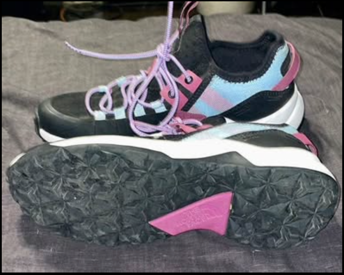 north face womens shoes 6.5 hiking bungee cord laces athletic comfortable