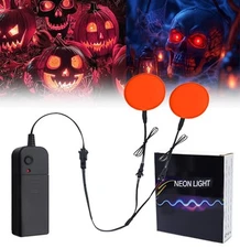 Ourbest LED Eyes EL Glow Panel Flexible Skeleton Pumpkin Cosplay Mask Decor R...