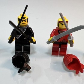 Vintage Lego Ningago MiniFigures With Weapons And Extra Helmets