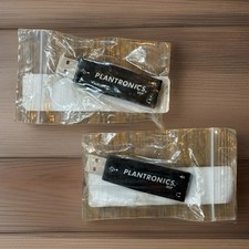 Lot of 2 Plantronics DSP Adapter 02 Analog PC Headset Mic 3.5mm To USB Port