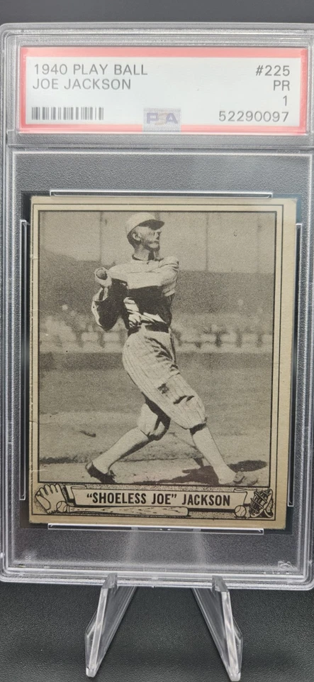 Joe Jackson 1940 Play Ball # 225 PSA PR 1 muy bonita tarjeta Foto 4 de 4