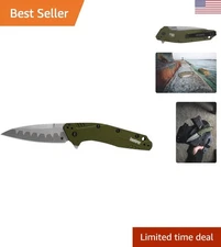 Olive 3" EDC Pocketknife with Composite Blade & Assisted Opening