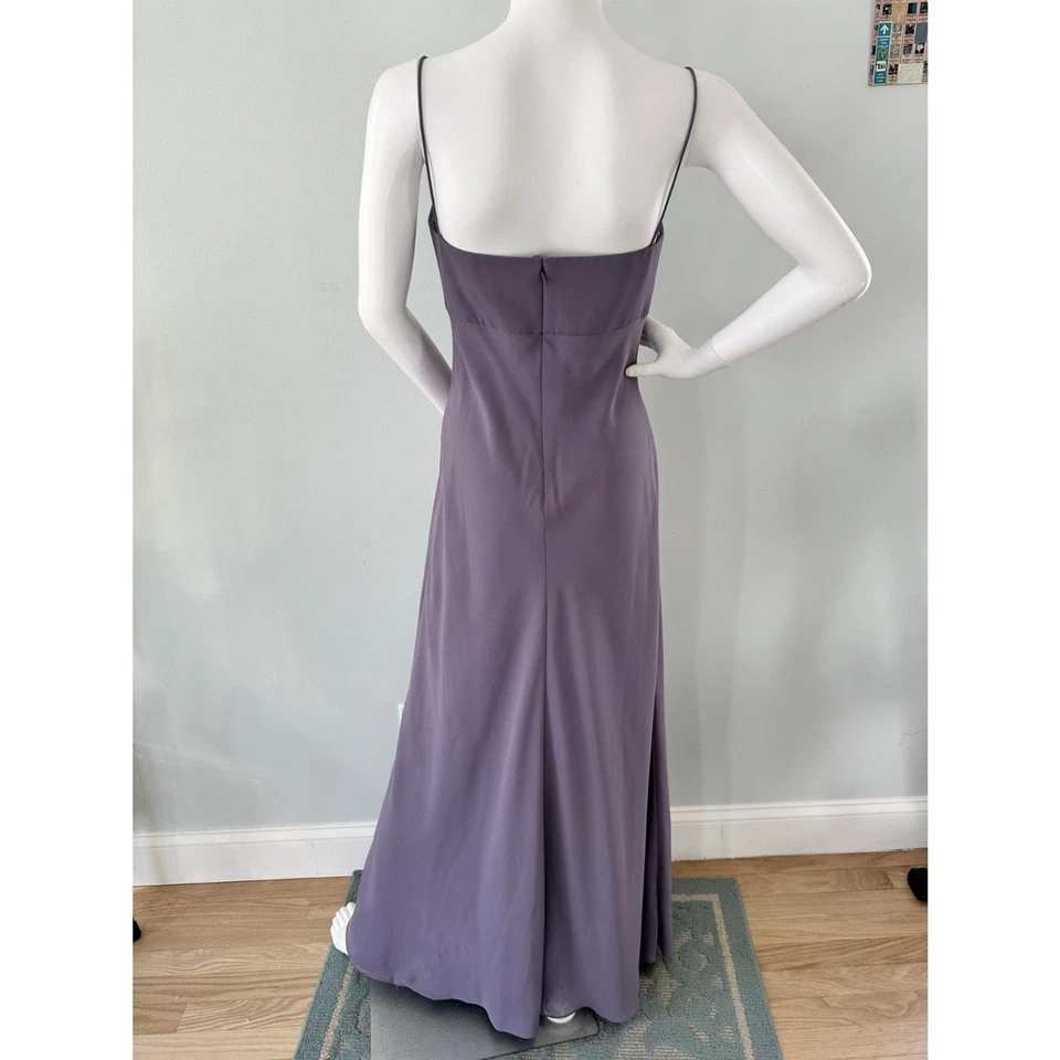 Vestido Formal Vintage Años 90 Lavanda Gasa Baile de graduación Ocasión Especial Talla 8 Foto 2 de 4