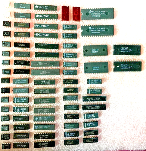 LOT OF 78 NEW AND USED TTL, CMOS, OPTO, ANALOG, ETC. INTEGRATED ...
