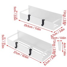 Fridge Magnetic Shelf 2pcs Refrigerator Magnetic Spice Rack Carbon Steel For