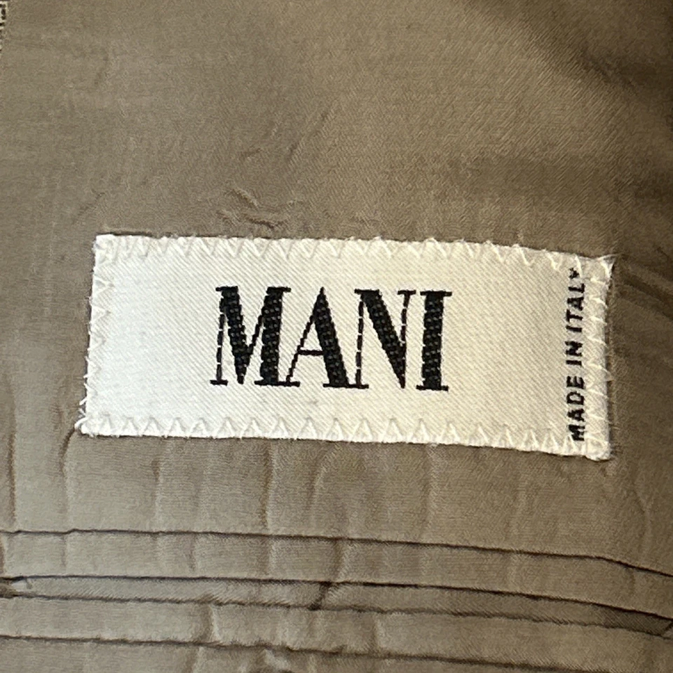 Mani By Giorgio Armani Blazer Mens 42L Grey Plaid Virgin Wool Sports Coat Jacket - Image 3 of 4