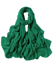 Gauze Linen Feeling Scarves Lightweight Soft Beach Shawl Wraps Casual Solid N...