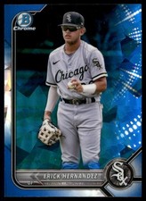 2022 Bowman Draft #BDC-57 Erick Hernandez Chrome Sky Blue Refractor