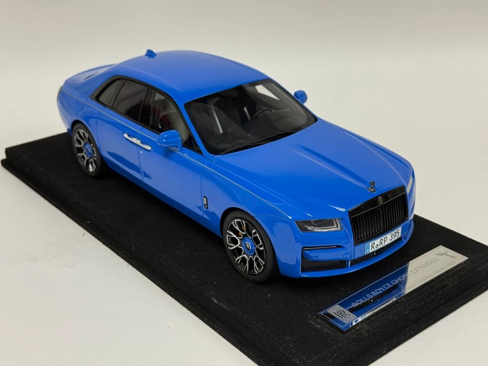 1/18 T&P Rolls Royce Ghost Extended in Blue Suede Base limited 30 pcs #163 - Image 4 of 4