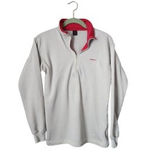 PATAGONIA 90s VINTAGE Capilene 1/4 Zip Pullover Gray Pink Made In USA 42461 S