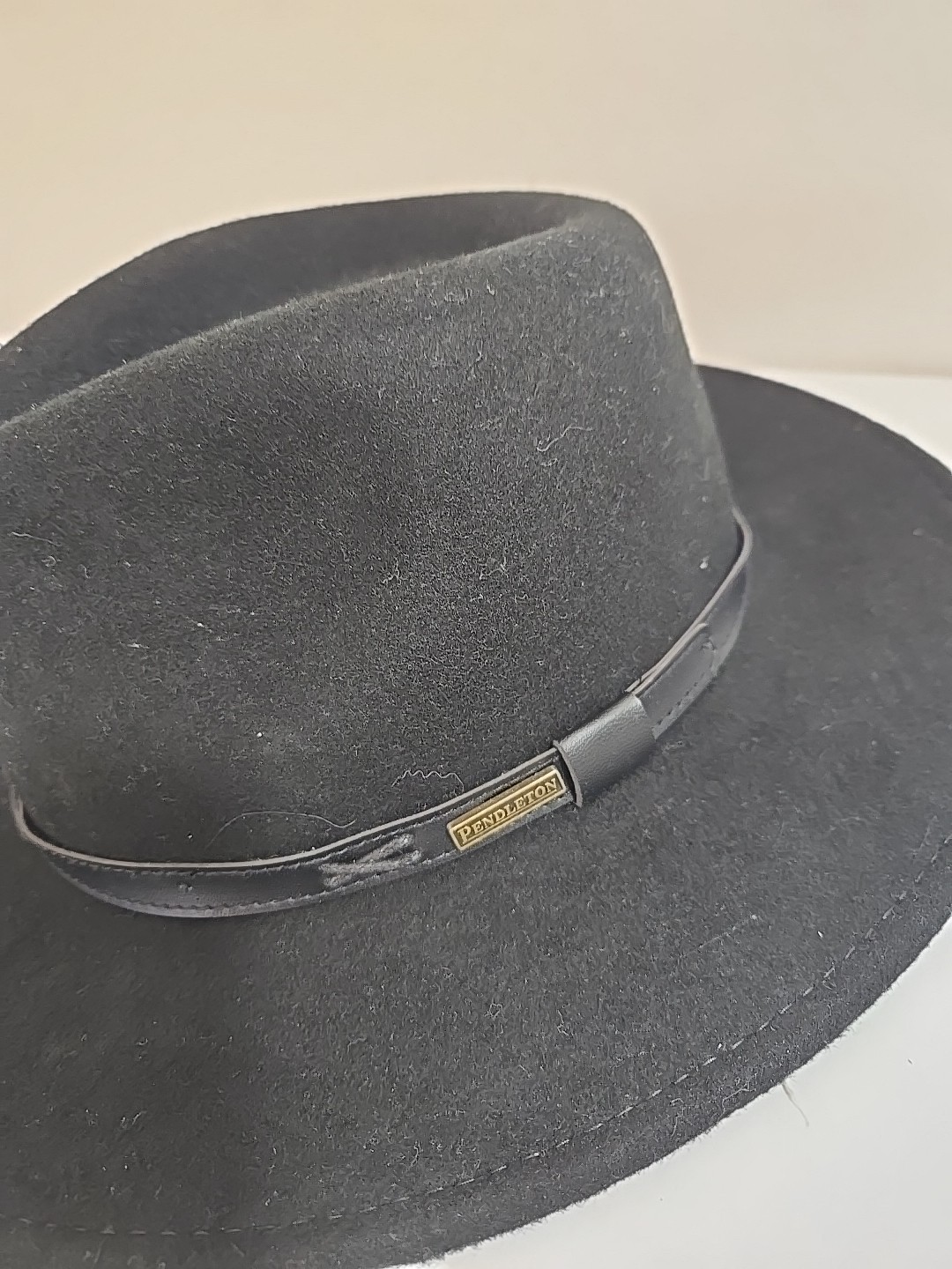 Pendleton 100% Wool Western Outback Hat Black Siz… - image 2