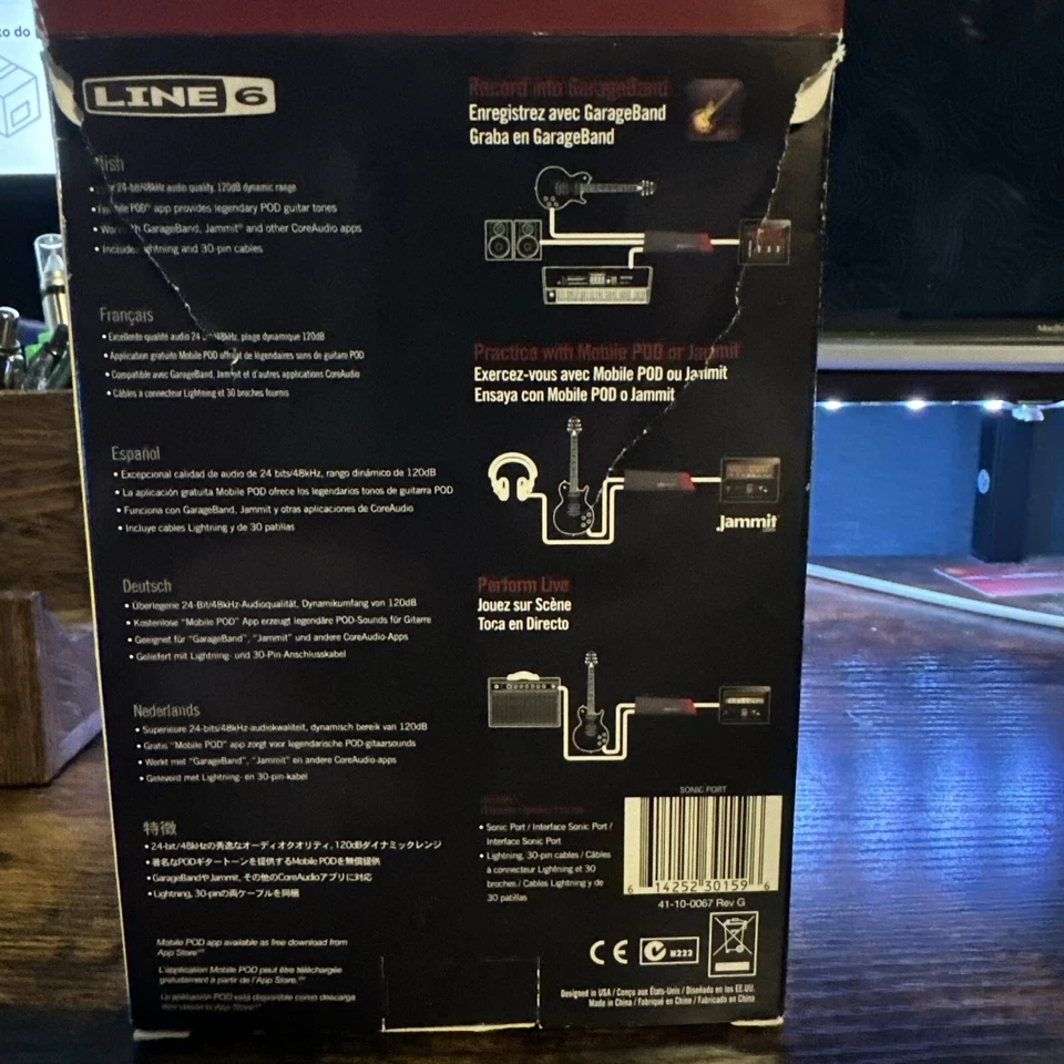 Line 6 Sonic Port Pro Guitar System For Apple iPod, iPhone , iPad. Garage Band - Image 3 of 4