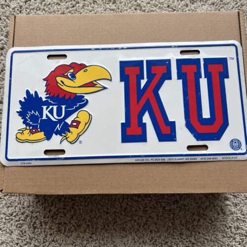 University Of Kansas Jayhawks Nummernschild KU Rock Kreide Metall F6