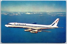 UNITED AIRLINES  DC-8  vintage postcard