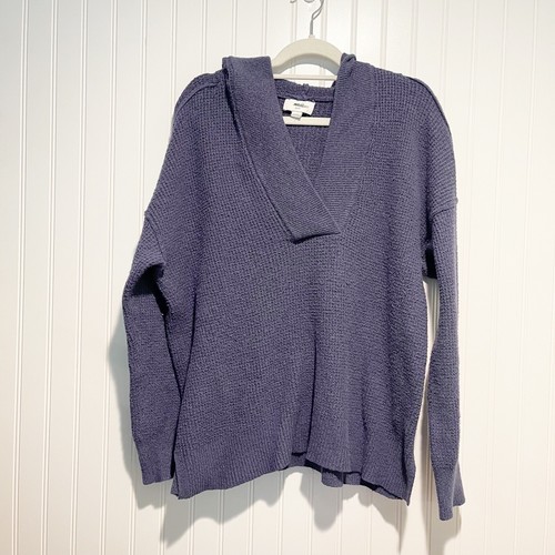 Aerie Blue Cozy Up Waffel Pullover Hoodie Gr. XS