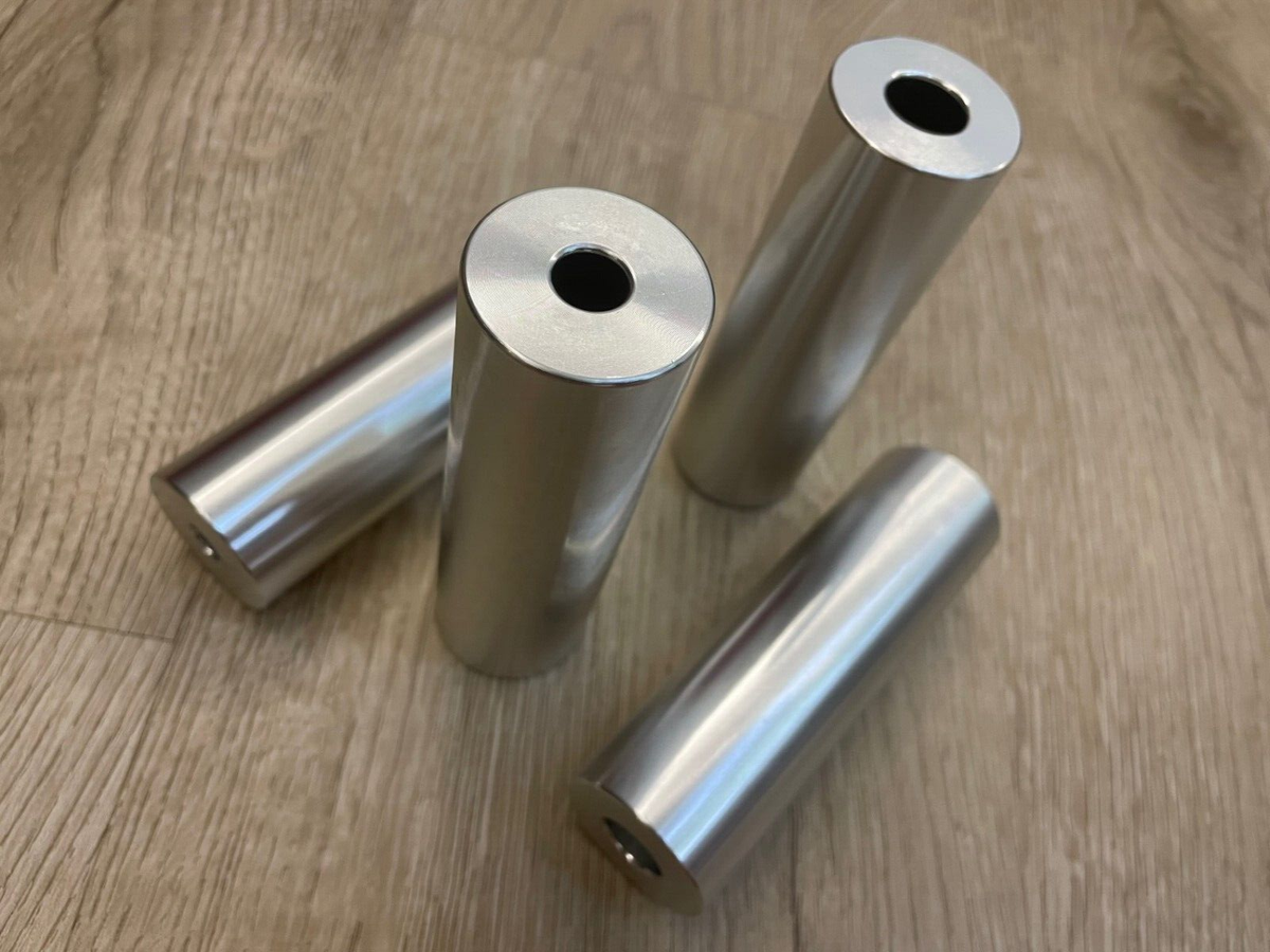 New Haro Lineage Axle Pegs 34mm x 110mm Silver Chrome in Color