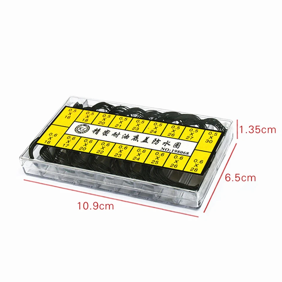 200pcs 0.5&0.6mm Waterproof Watch O-Ring Rubber Gasket Assortment For Watchmaker - Image 4 of 4