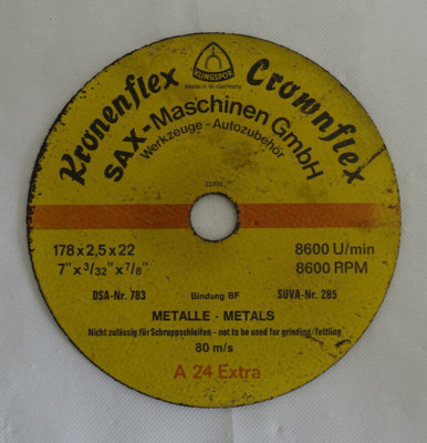 11x Klingspor, Trennscheibe Kronenflex, A 24 Extra, 178 x 2,5 x 22, für Metalle