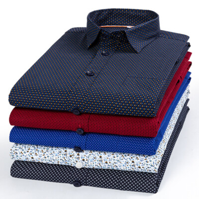 Mens Long Sleeves Cotton Dress Shirts Luxury Slim Business Work Camisas  Shirts | eBay
