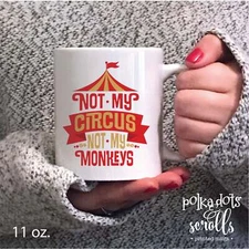 Mugs for Moms, Best Seller Mugs, Most Popular Mugs, Circus Monkey Mugs, Quali...
