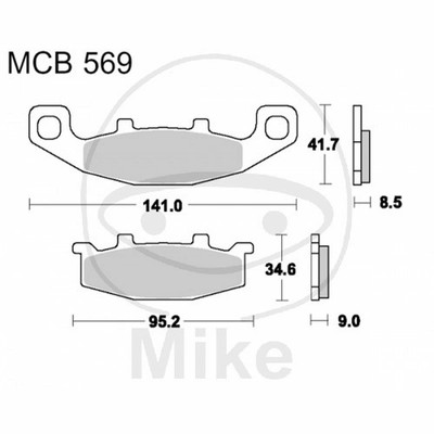 Plaquettes De Frein Arrière TRW Lucas MCB 672 SH Pour Yamaha XT 660 X (DM01) 2004 - Neuf