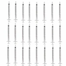 Exotic Nutrition 1mL Slip-Tip Syringe 24 Pack - Baby Animal Feeding Syringes