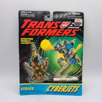 TRANSFORMERS: ''Strafe'' Cyberjets Robots in Disguise SEALED 1994