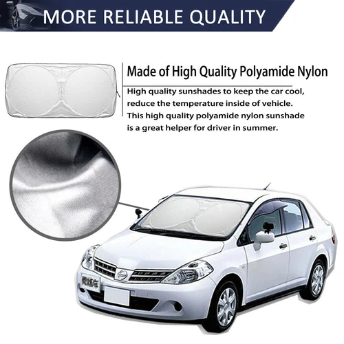 59 X 27.5" Foldable Car Window Windshield Sun Shade Shield Cover Visor UV Block - Picture 14 of 19