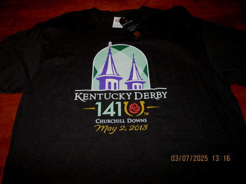 NEW 2015 Kentucky Derby 141 Black T-Shirt Size XL - NEW WITH TAGS