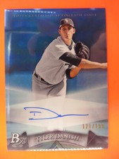 2014 Bowman Platinum Tyler Danish Blue Refractor Auto 121/199 AP-TD