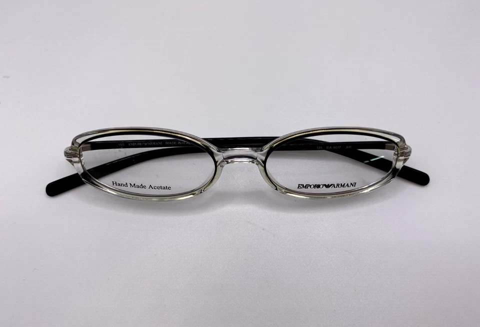 Marco de gafas de plástico ovalado negro transparente Emporio Armani EA9017 JH1 47-17-135 Foto 4 de 4